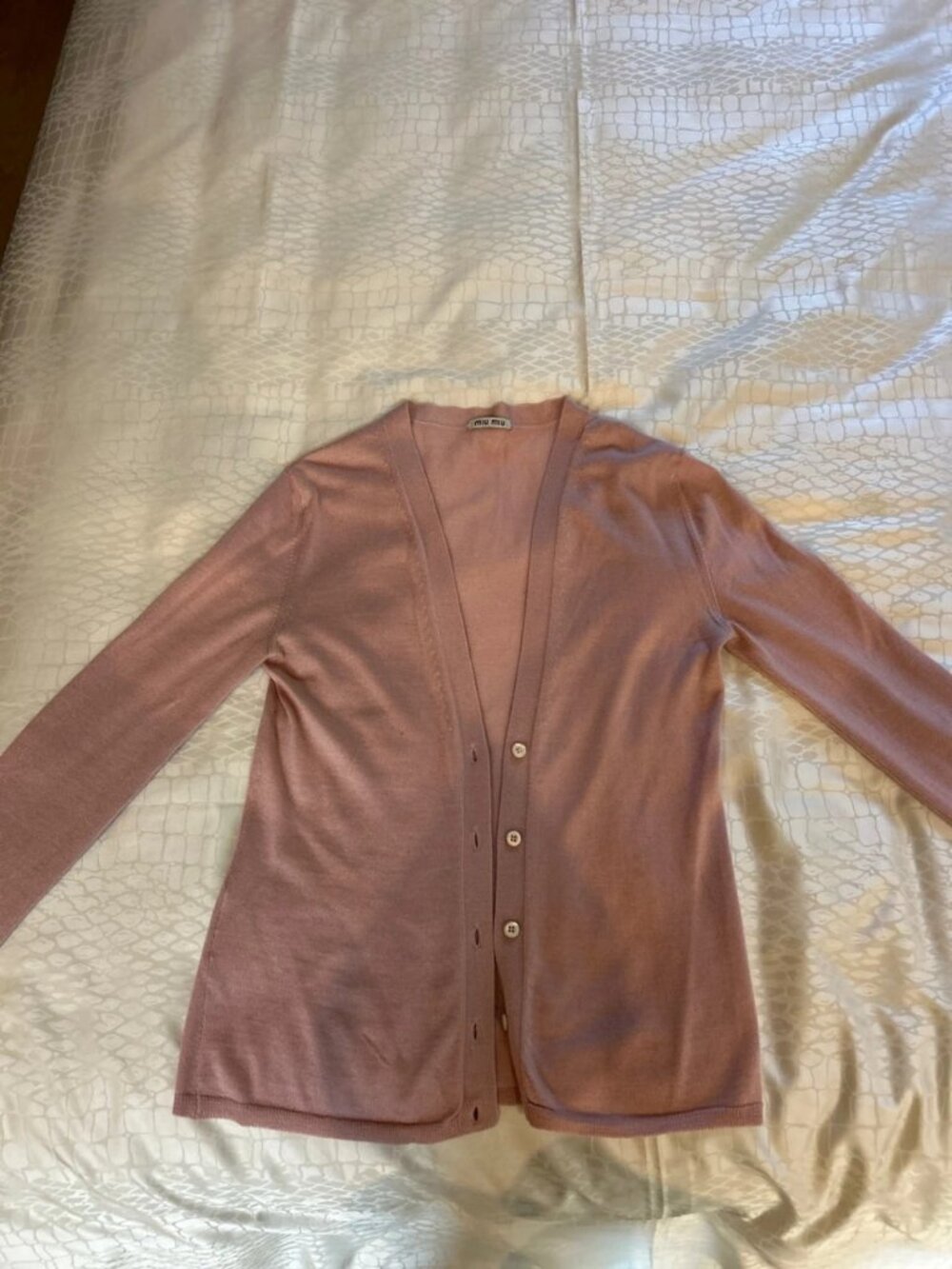 Pink Cashmere Button Cardigan XS